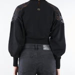 Maglia Dolcevita Nero con inserti in pizzo TP3406 6 TWIN SET 