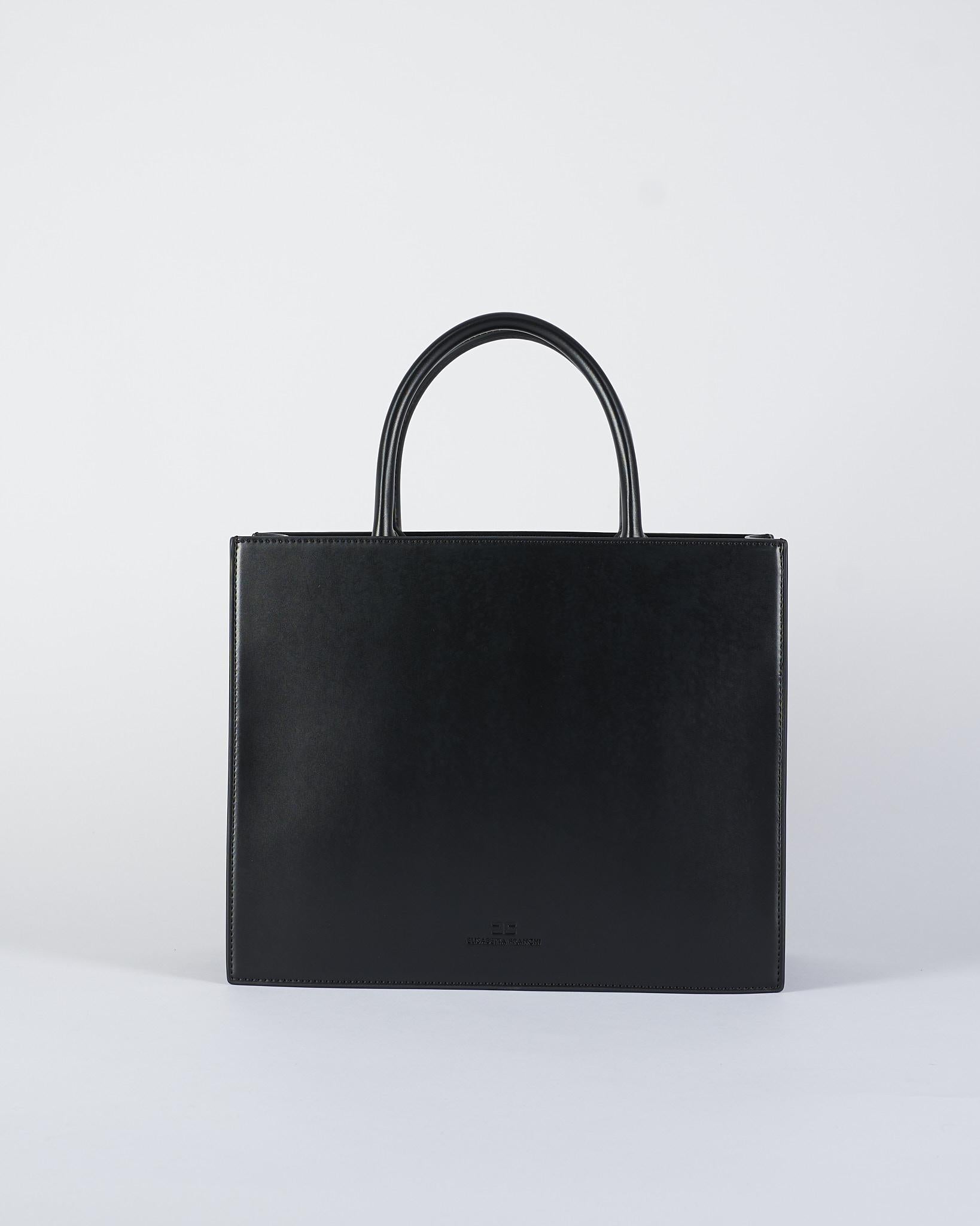 Borsa Tote grande Nero con logo BS32A56E2 110 ELISABETTA FRANCHI 