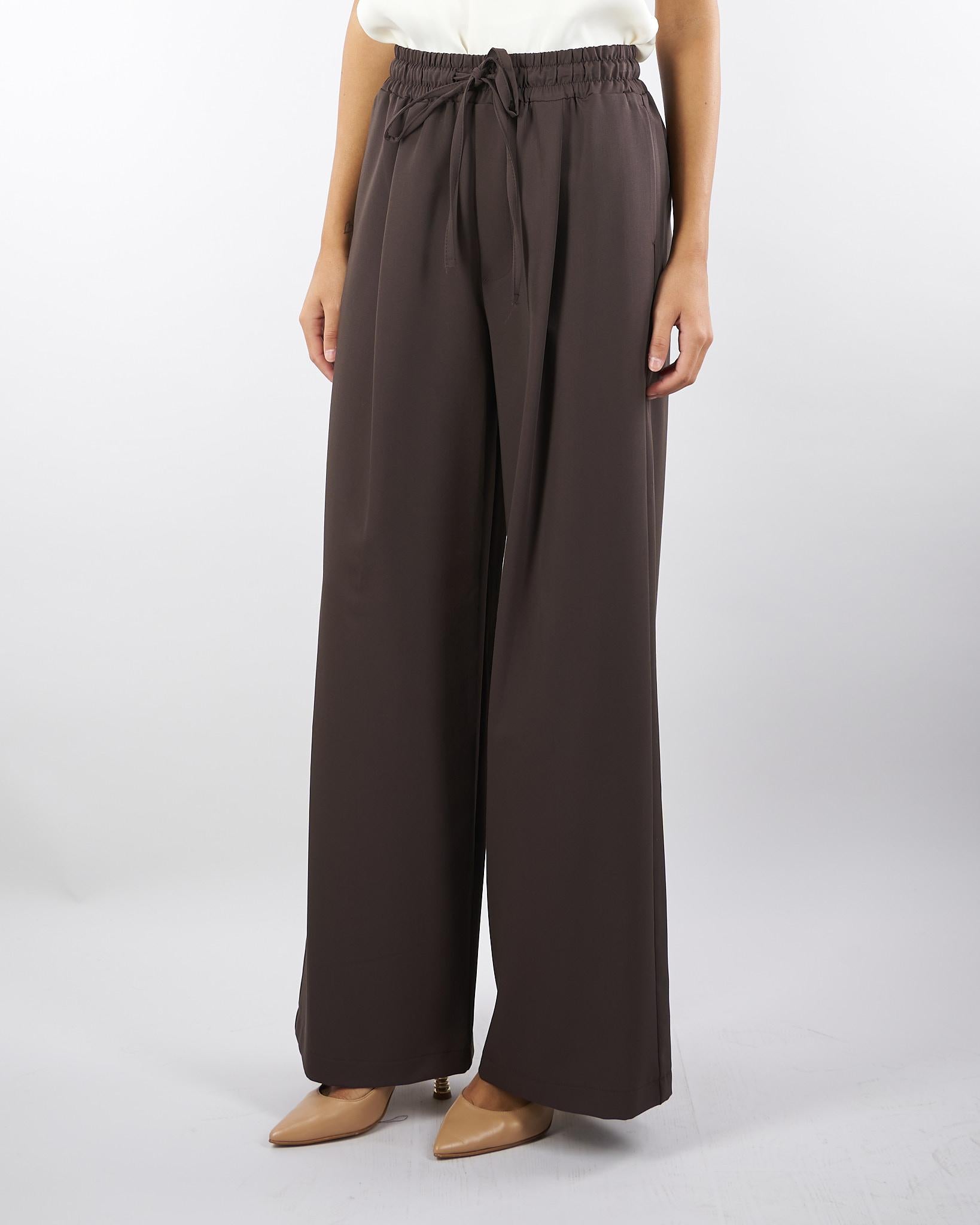 Pantalone Marrone con Coulisse e Laccio TF0374 69 VICOLO 