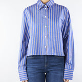 Camicia Blu-Rosso in cotone a righe CA01501 V0744 SIMONA CORSELLINI 