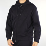 Felpa Nero con zip e cappuccio con logo