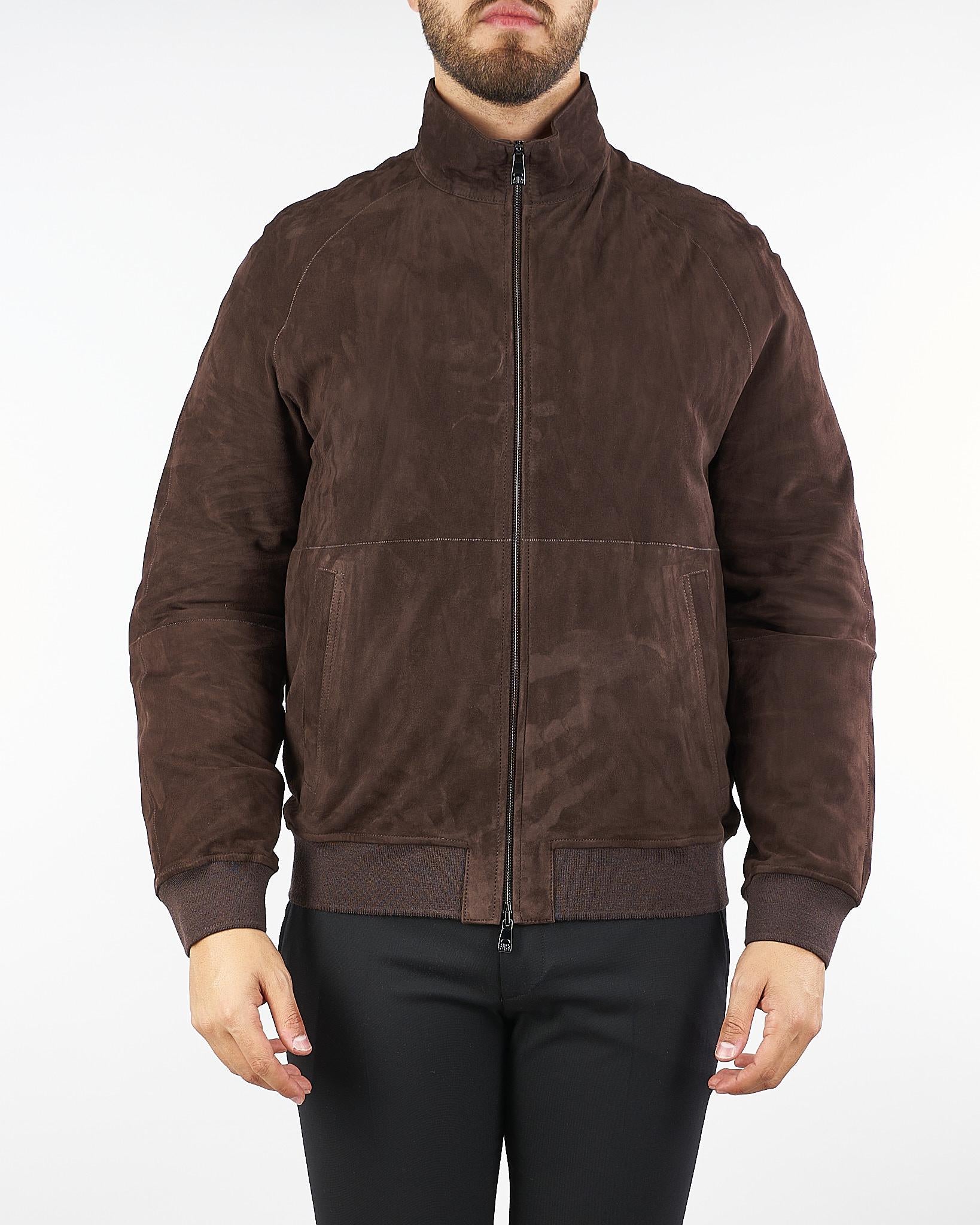 Giubbotto Moro in vera pelle scamosciata 26L5D52620104 31 CORNELIANI 