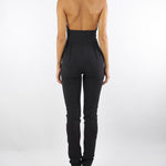 Tuta Nero in tulle e crêpe con ricami cocco TU06257E2 110 ELISABETTA FRANCHI 