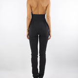 Tuta Nero in tulle e crêpe con ricami cocco TU06257E2 110 ELISABETTA FRANCHI 