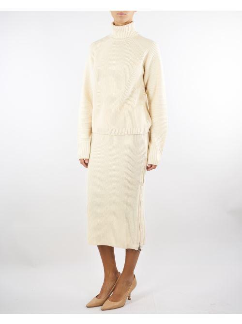Gonna Crema midi in maglia 2G1042K9O3A W405 PATRIZIA PEPE 