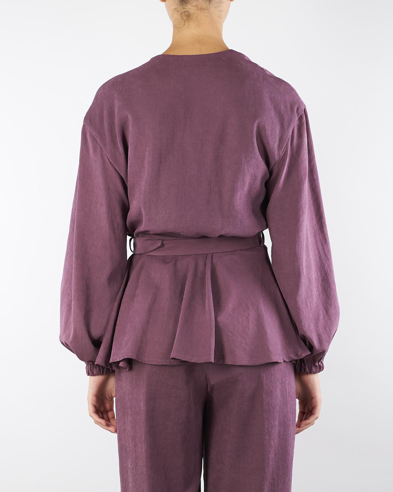 Giacca kimono Bordeaux con cintura GI287 85 BOHEMIAN VI 