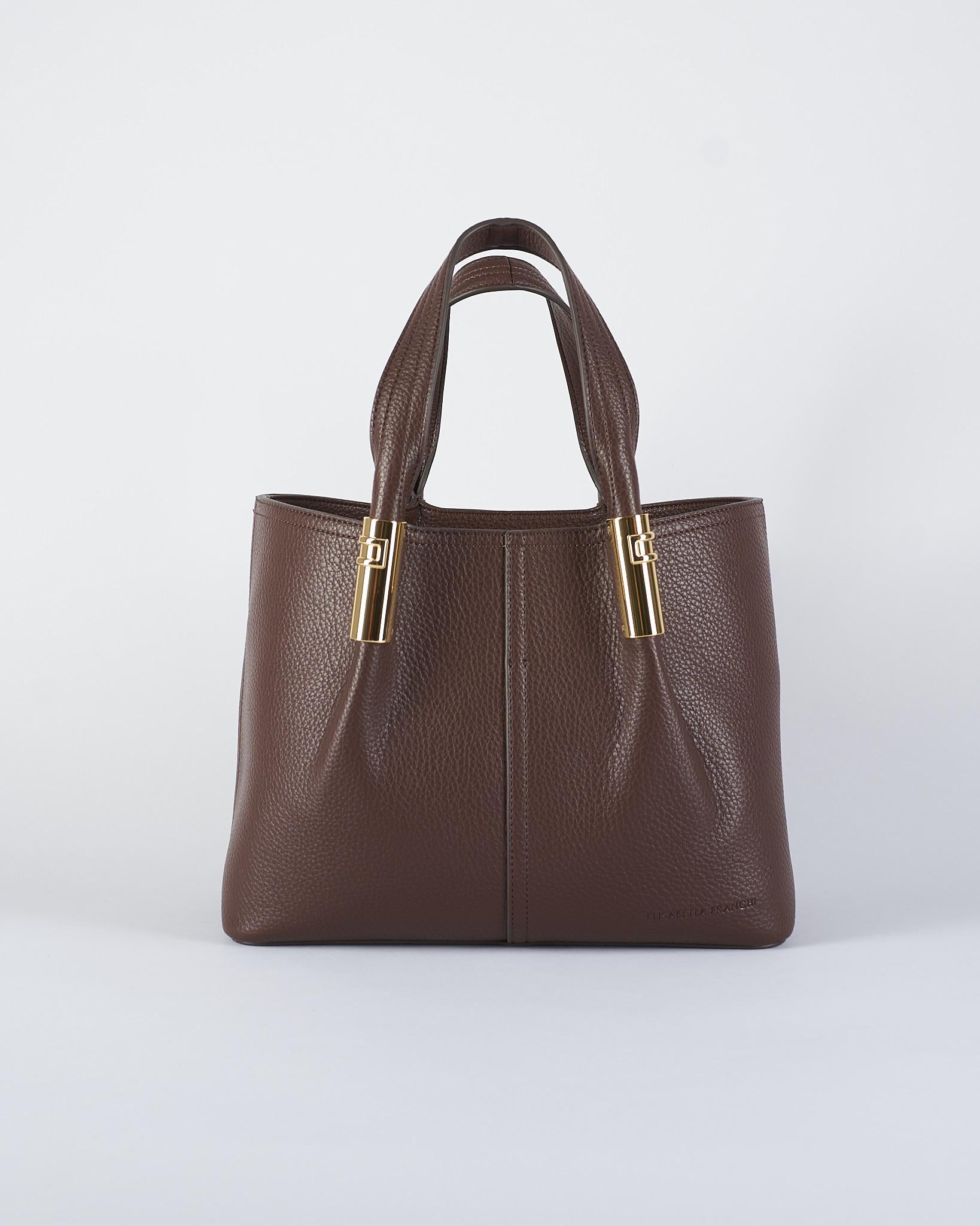 Borsa Tote media Coffee con dettagli logo BS42A56E2 EA3 ELISABETTA FRANCHI 