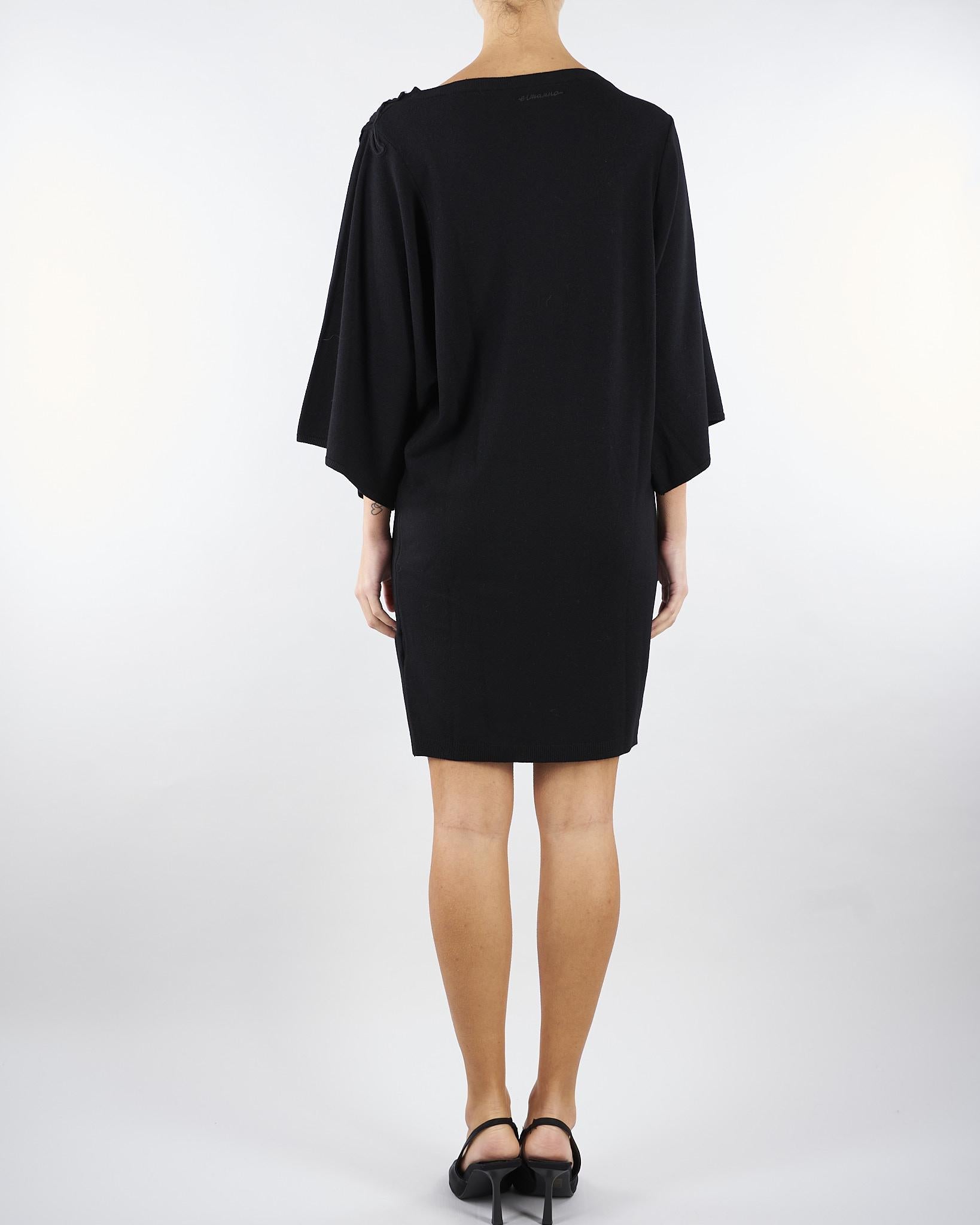 Abito Nero in maglia con ricamo D47EQ045EP2 MF099 ERMANNO BY ERMANNO SCERVINO 