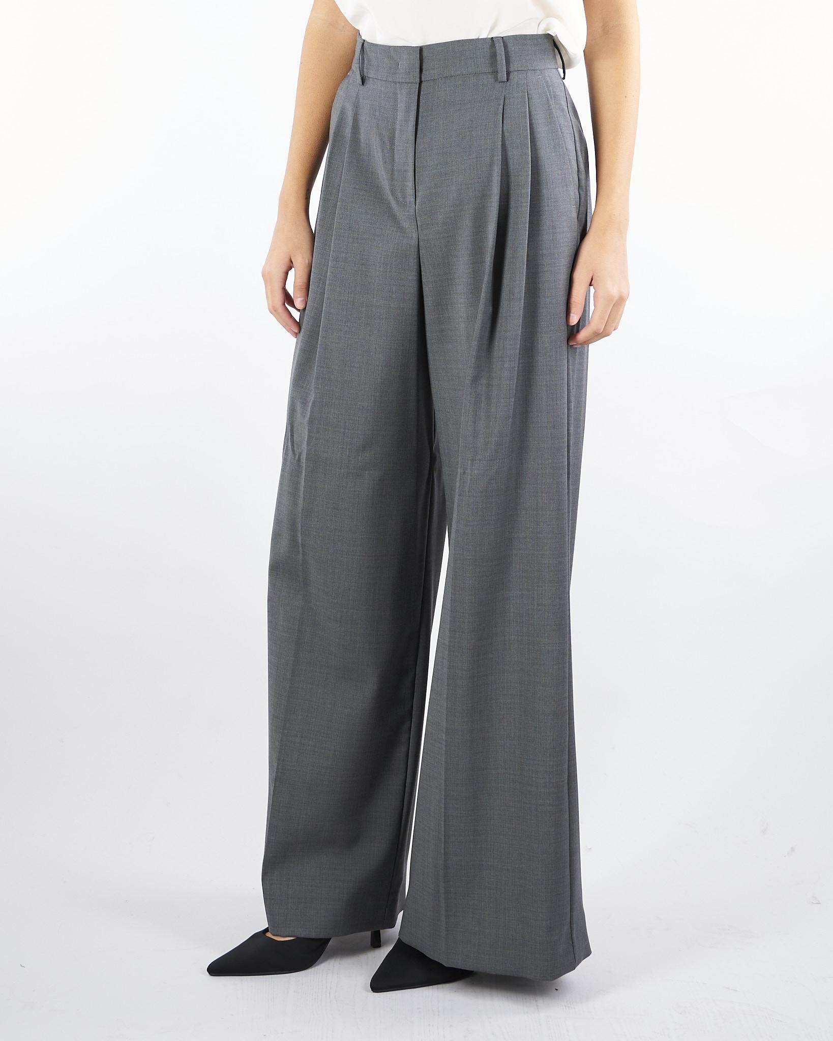 Pantalone Grigio in lana stretch ADELFI 3 MAX MARA WEEKEND 