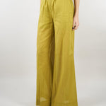 Pantalone Verde Olio wide leg in misto cotone SP5TZ010 2000 ICONA 