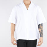 Camicia Bianco in cotone con maniche corte