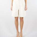 Bermuda Burro in canvas di cotone e lino WKDECUBA 1 MAX MARA WEEKEND 