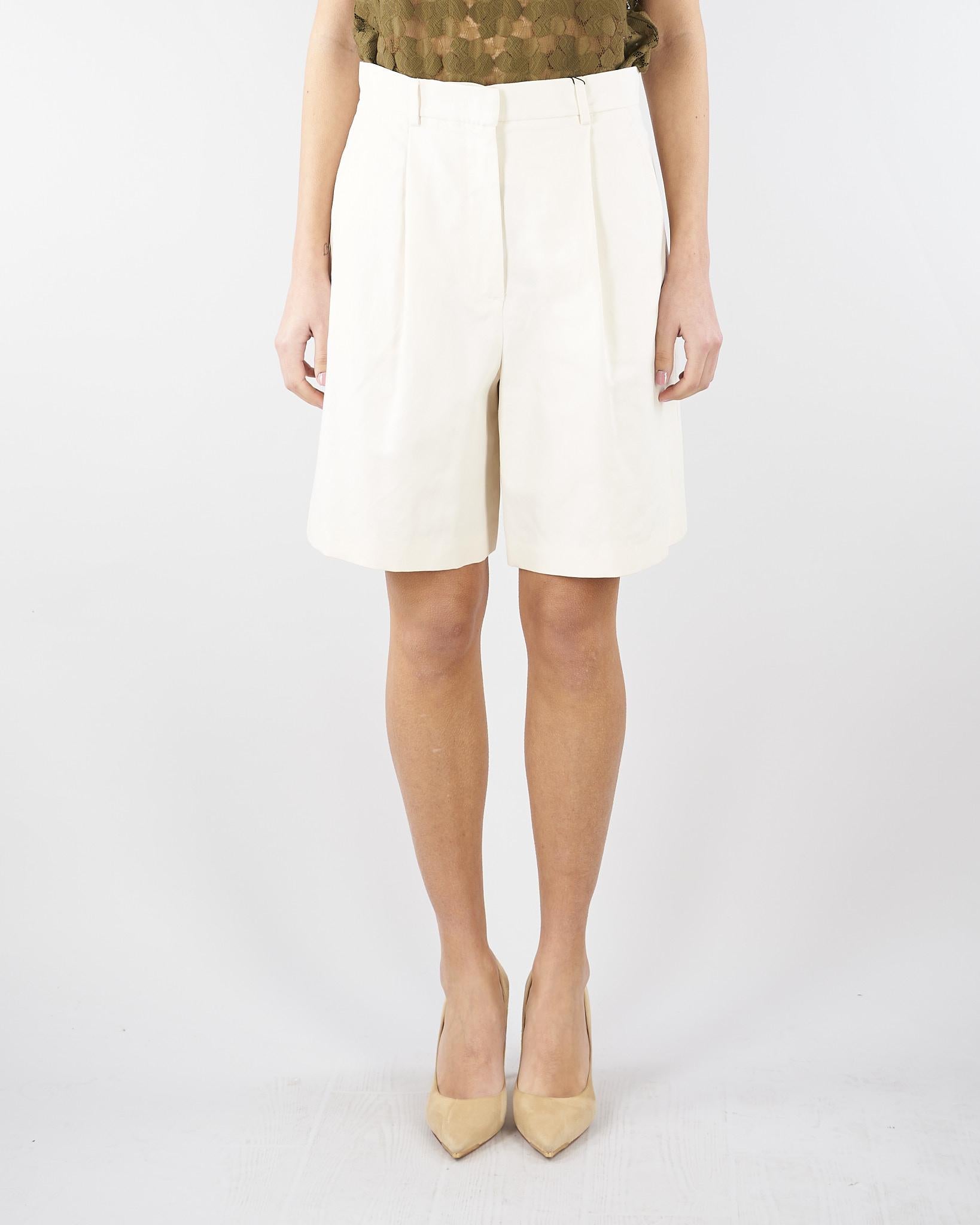 Bermuda Burro in canvas di cotone e lino WKDECUBA 1 MAX MARA WEEKEND 