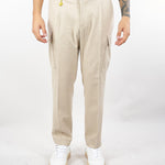 Pantalone Cargo Beige in flanella di lana 3932P1698253600 23 MANUEL RITZ 