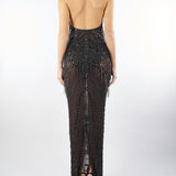 Abito Nero con pietre all over AT135 99 ATELIER LEGORA 