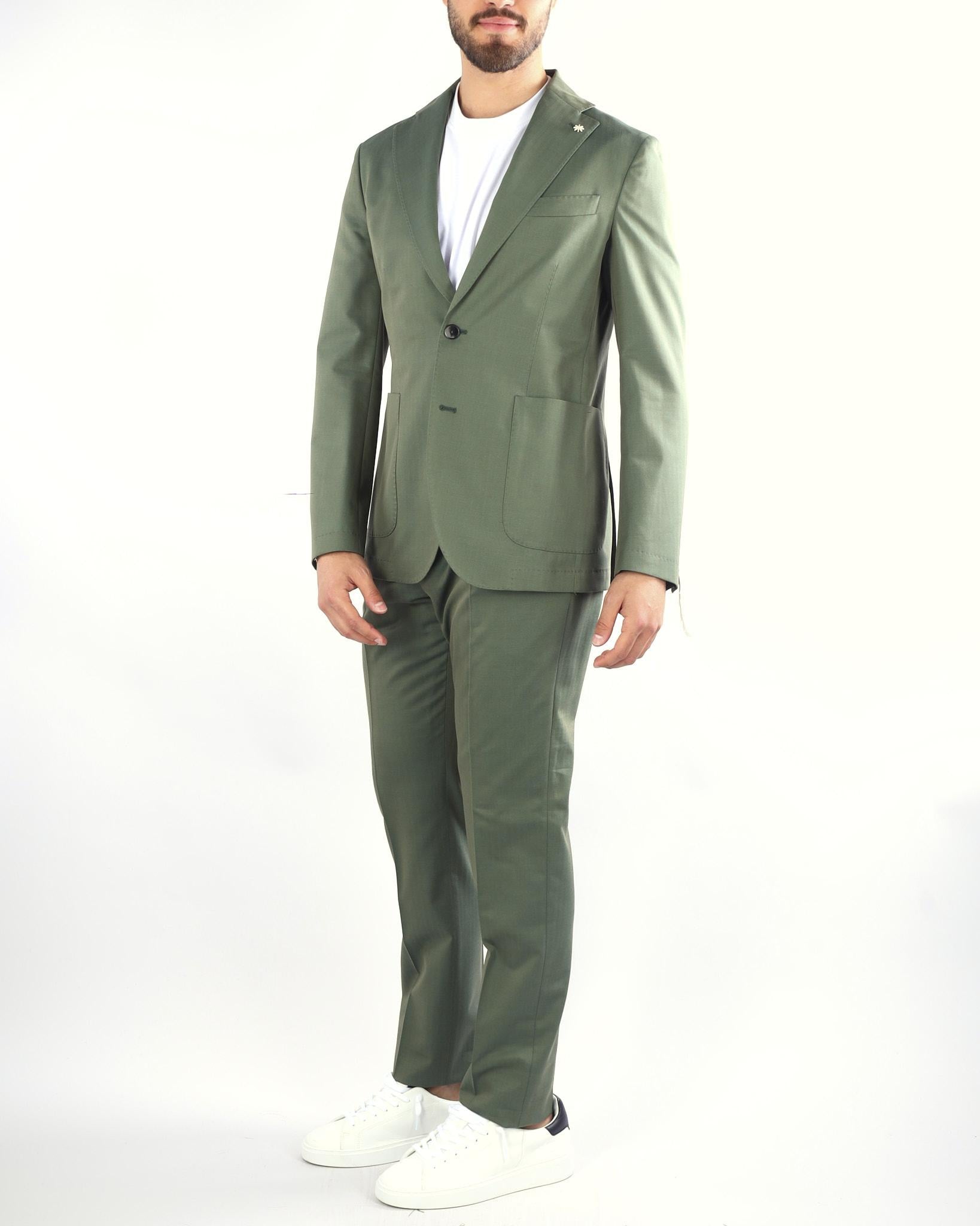Abito Verde in tessuto Solaro monopetto 3832A3728253140 37 MANUEL RITZ 