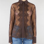 Camicia Cioccolato in pizzo RA6155J3901 90913 BLUGIRL 