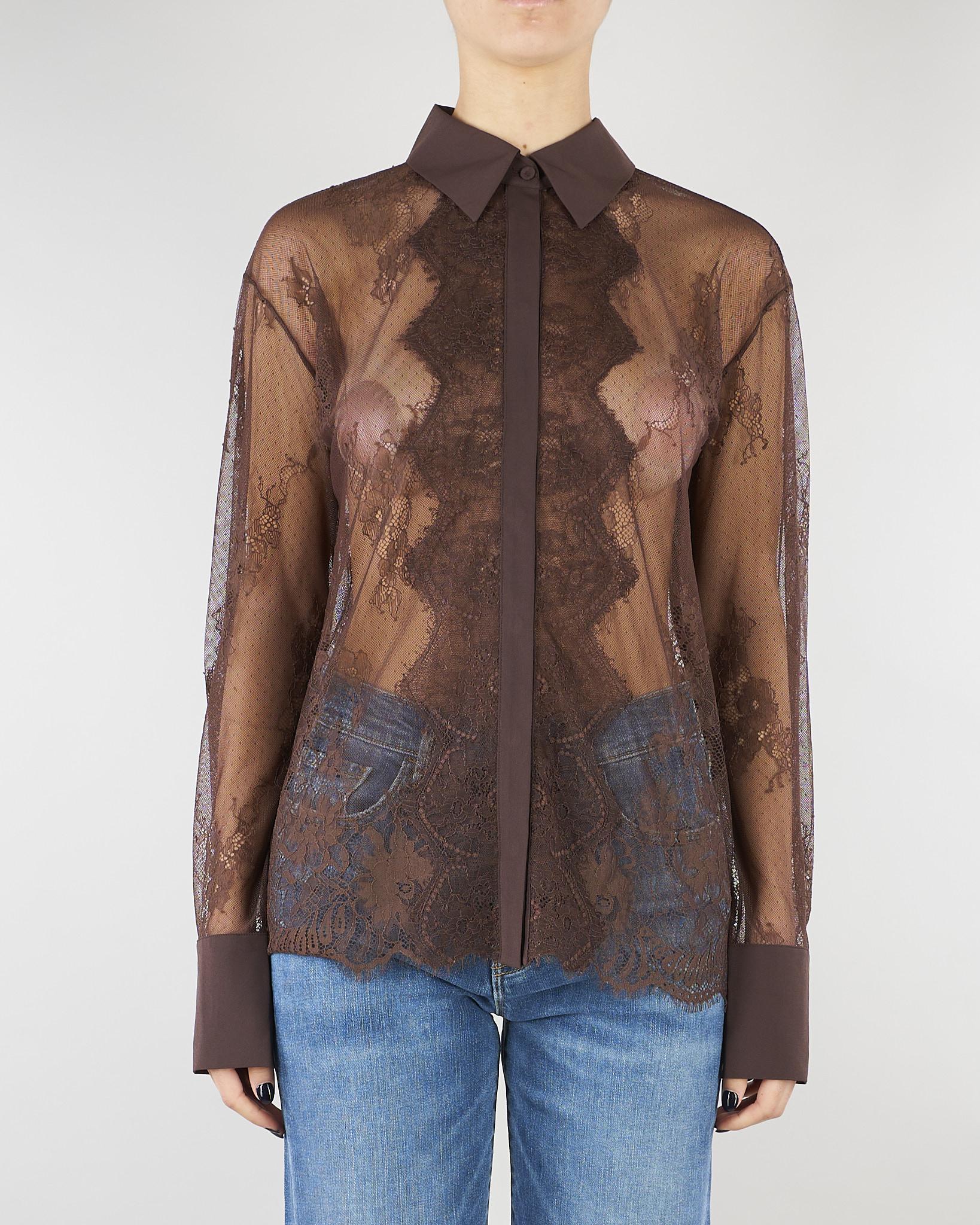 Camicia Cioccolato in pizzo RA6155J3901 90913 BLUGIRL 
