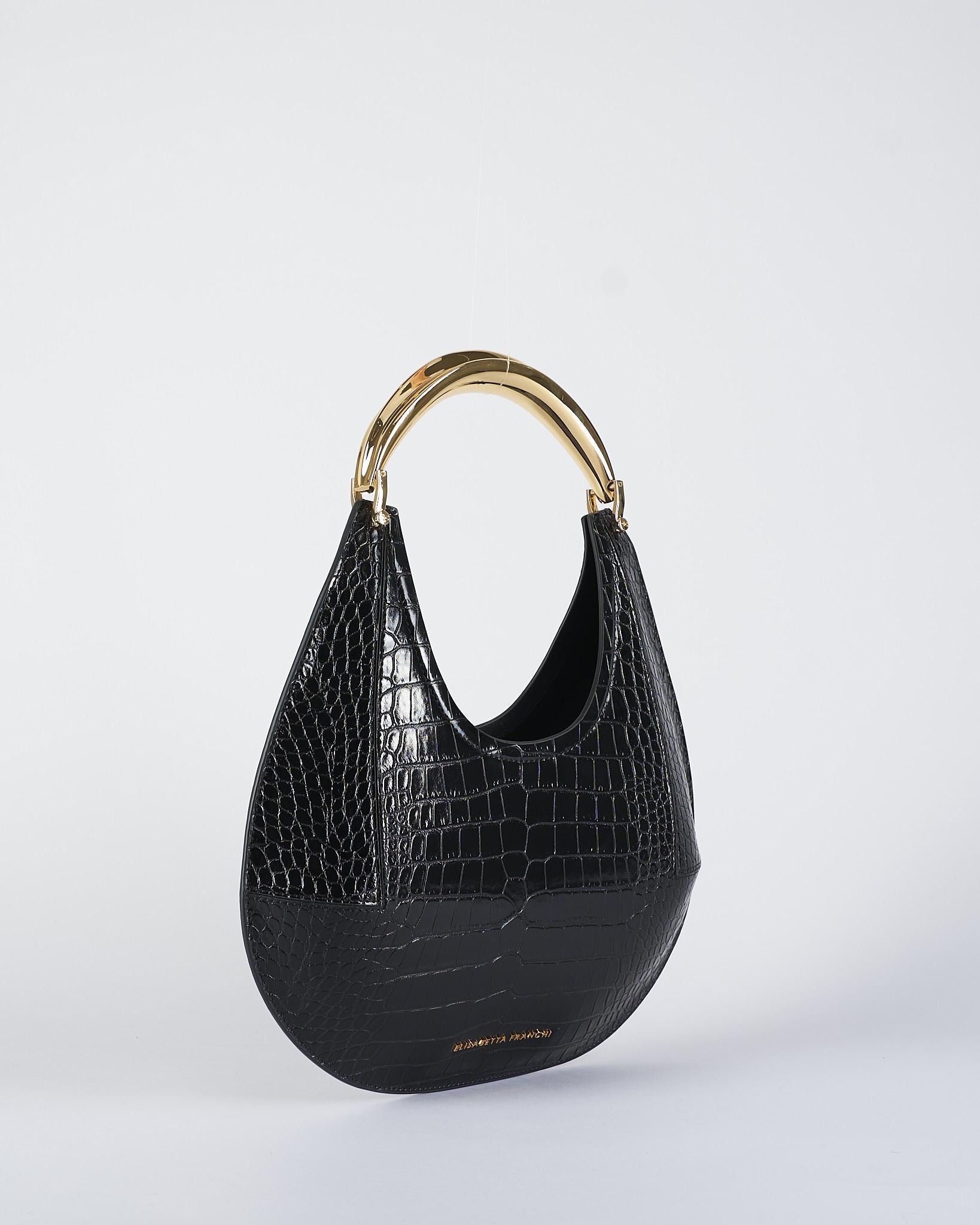 Borsa Hobo Nero media con manico gioiello BS28A56E2 110 ELISABETTA FRANCHI 