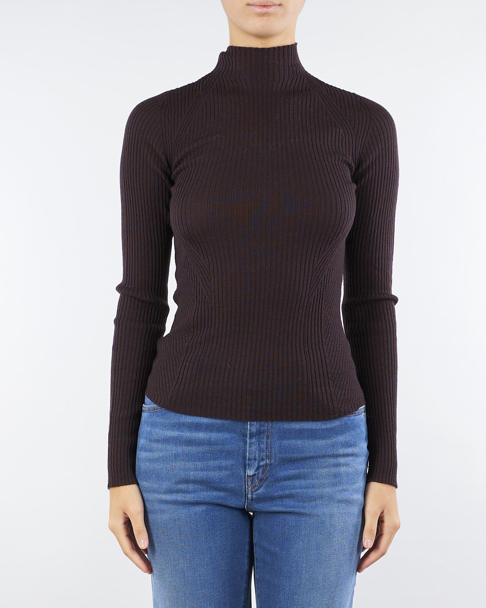 Maglia lupetto Moro a coste in lana TT3111 11054 TWIN SET 