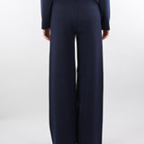 Pantaloni Blu in maglia con bottoni gioiello RF5260MA41R 93812 BLUGIRL 