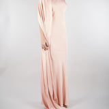 Abito lungo Rosa in raso con foulard ACT16195AB4125 713 ACTUALEE 