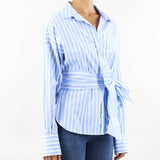 Camicia incrociata in popeline di cotone Max Mara Weekend