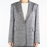 Blazer Nero-Bianco microfantasia con pailletets ACTGC010GI1051 00 ACTUALEE 