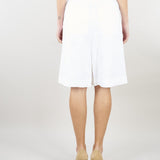 Bermuda Bianco lungo in tela di lino MSTCARAVAN 2 MAX MARA STUDIO 
