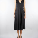Abito Nero fit & flare in raso opaco PBPMARANTA 5 PENNY BLACK 