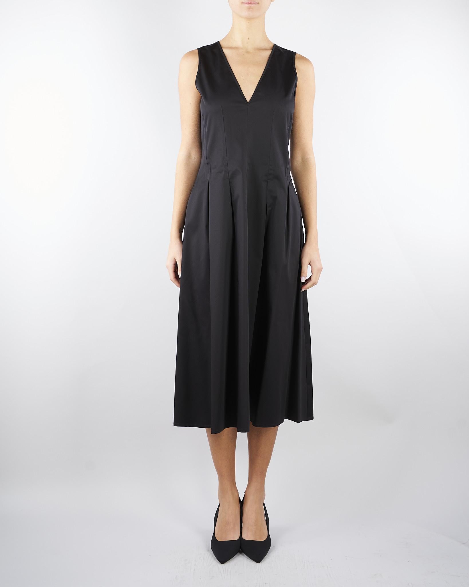 Abito Nero fit & flare in raso opaco PBPMARANTA 5 PENNY BLACK 