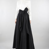 Abito Nero-Bianco con camicia e gonnellone AT126 85 ATELIER LEGORA 
