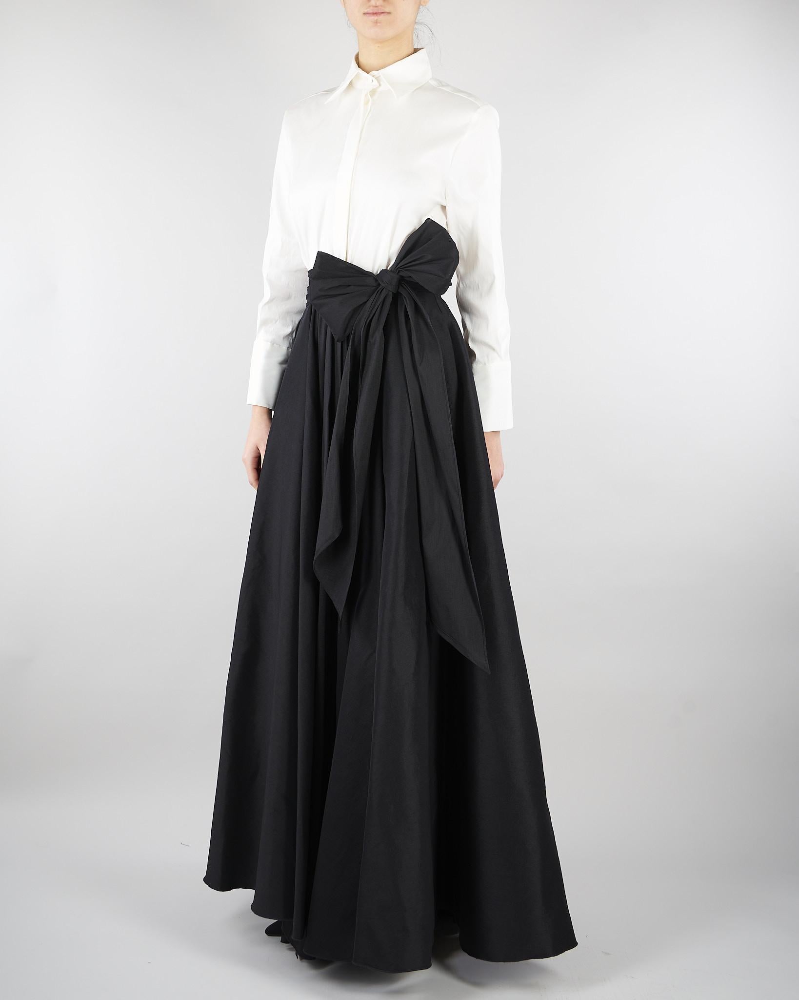 Abito Nero-Bianco con camicia e gonnellone AT126 85 ATELIER LEGORA 