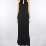 Abito Nero in jersey con accessorio al collo D0241100 01 CLIPS 