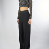 Completo Nero Top con perle e pantalone wide leg AT140 99 ATELIER LEGORA 