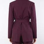 Giacca Bordeaux con cintura in vita TF0358 38 VICOLO 