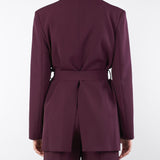 Giacca Bordeaux con cintura in vita TF0358 38 VICOLO 