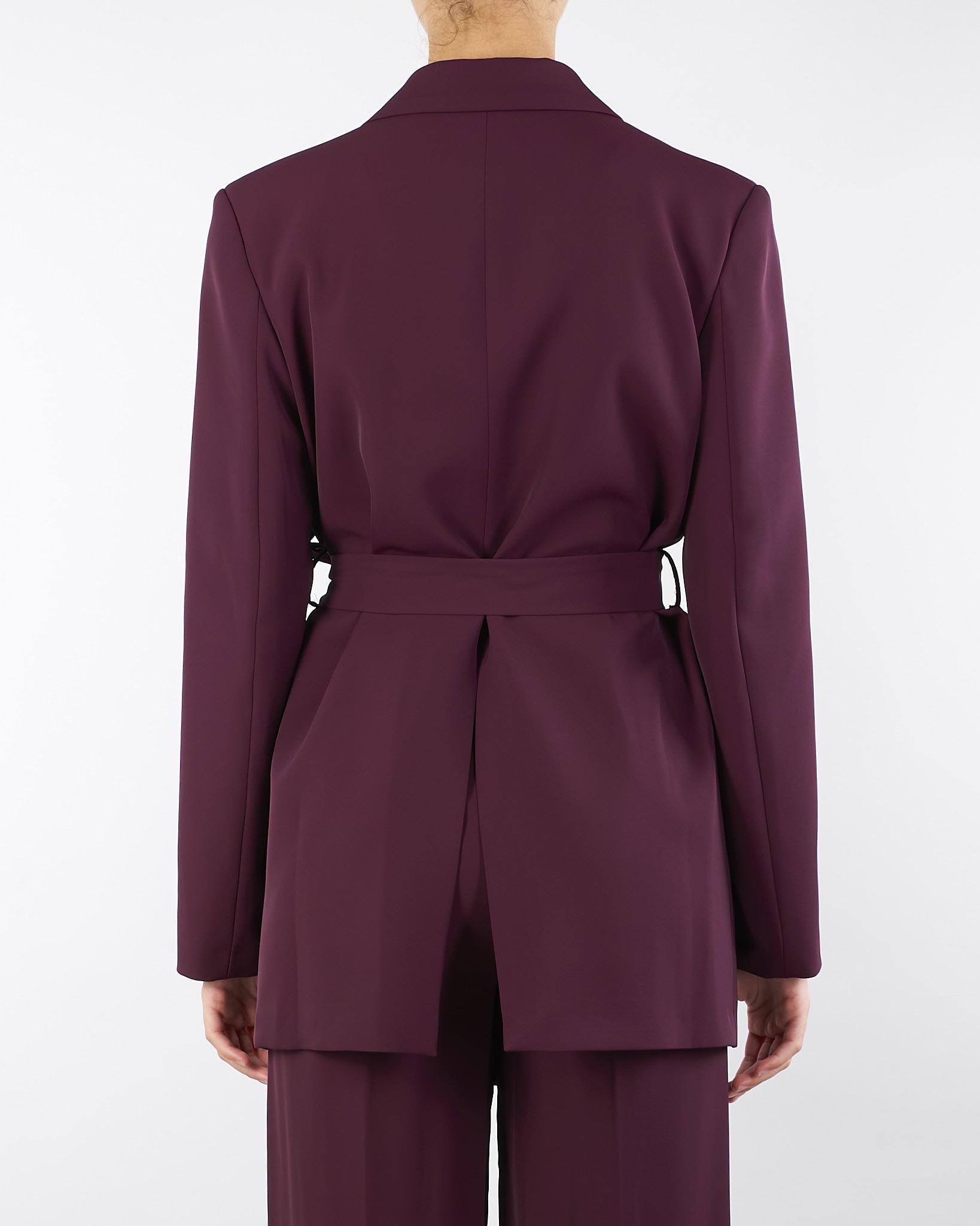 Giacca Bordeaux con cintura in vita TF0358 38 VICOLO 