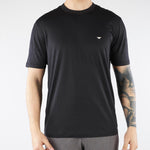 T-shirt Nero in jersey lyocell con logo EM004592AF13747 UC001 EMPORIO ARMANI 