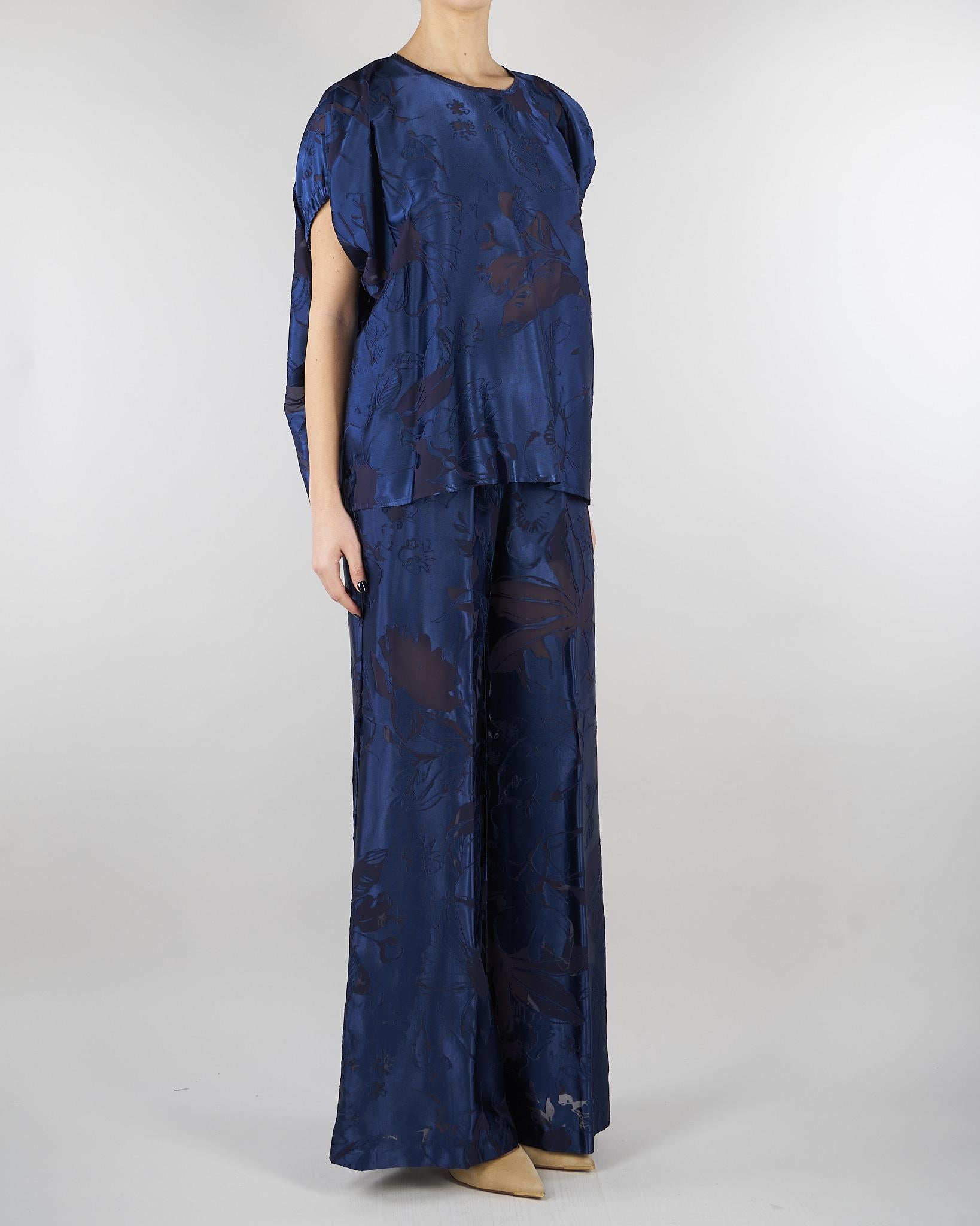 Blusa jacquard Blu SP5MR027 3000 ICONA 