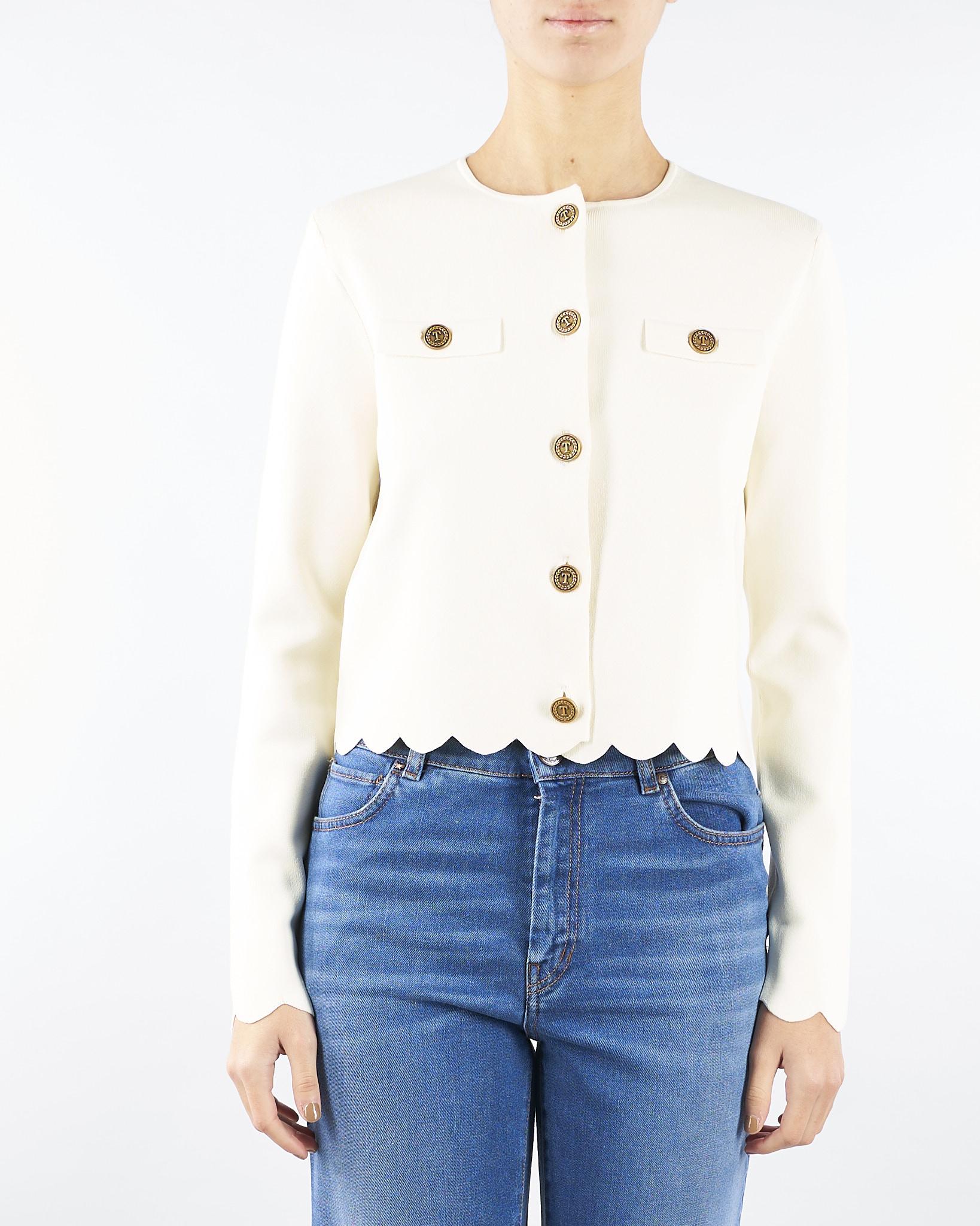 Cardigan Panna con bottoni logati Gold TP320A 7222 TWIN SET 