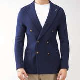 Giacca in maglia doppiopetto con bottoni gold Paoloni