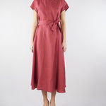 Abito midi Ciliegia in canvas di lino WKDESORDIO 34 MAX MARA WEEKEND 