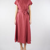 Abito midi Ciliegia in canvas di lino WKDESORDIO 34 MAX MARA WEEKEND 