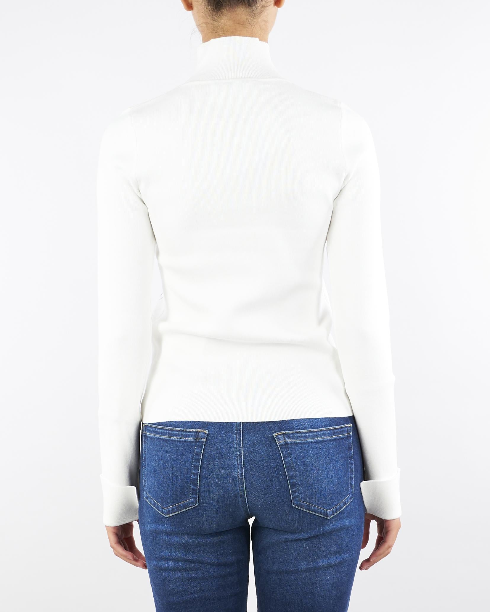 Maglia Bianco Fitted con strass RF5114MS99E 10602 BLUGIRL 