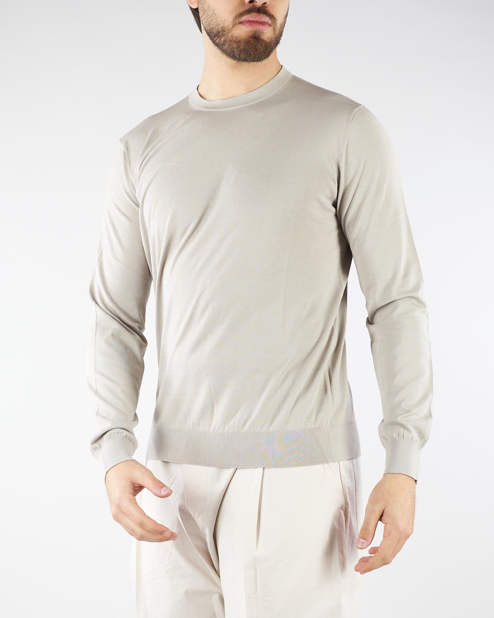 Maglia Grigio in puro cotone Ultrafine DK17035 98 DIKTAT 