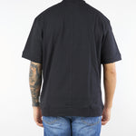 T-shirt Nero in jersey Relaxed fit F0314074 9000 PAOLO PECORA 