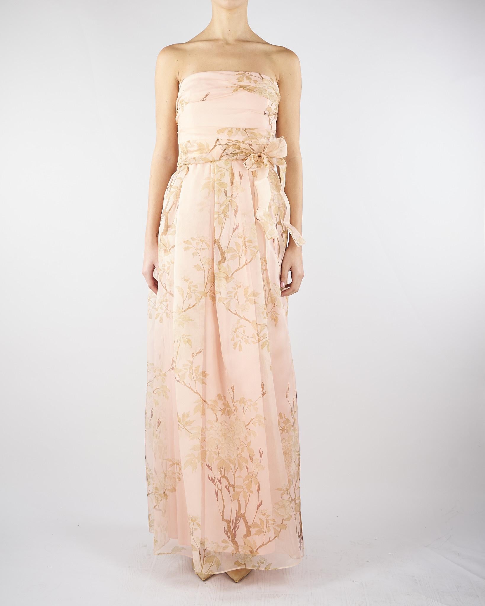 Abito Cipria in organza di seta stampata MSEDOMINIO 3 MAX MARA STUDIO 