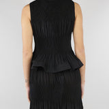 Top Nero plissè con rouches M6EY04 100 MEIMEIJ 