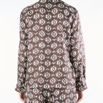 Camicia Marrone in seta stampata ONCIA 1 MAX MARA WEEKEND 